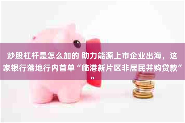炒股杠杆是怎么加的 助力能源上市企业出海，这家银行落地行内首单“临港新片区非居民并购贷款”